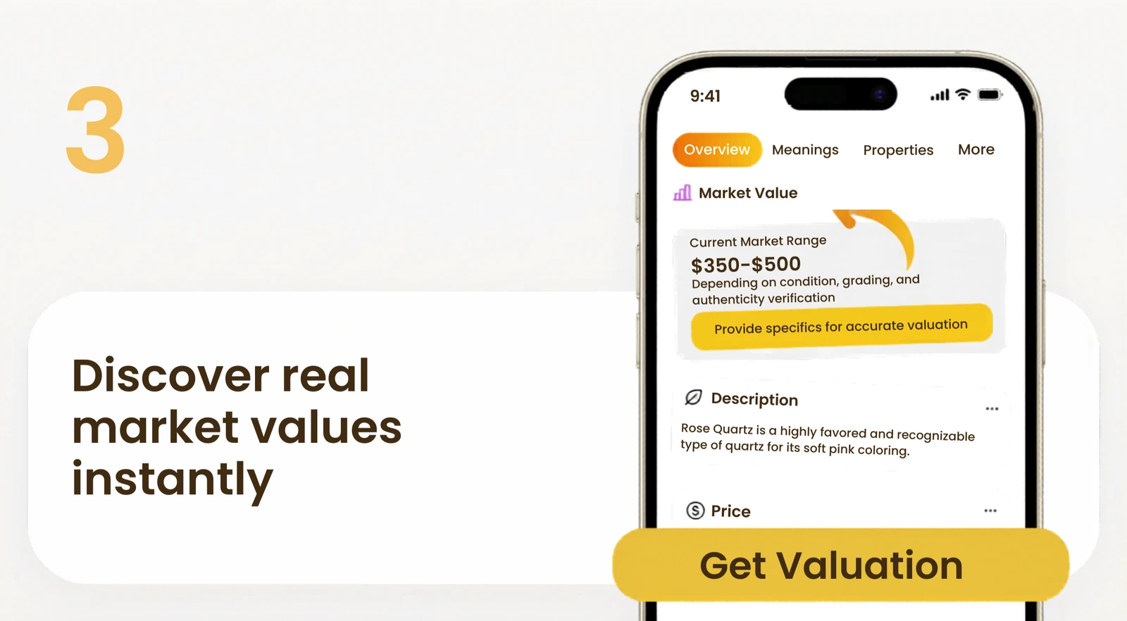 Step 3: Discover real market values instantly